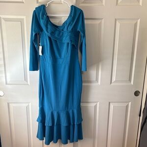 Elegant Blue Women's Dress